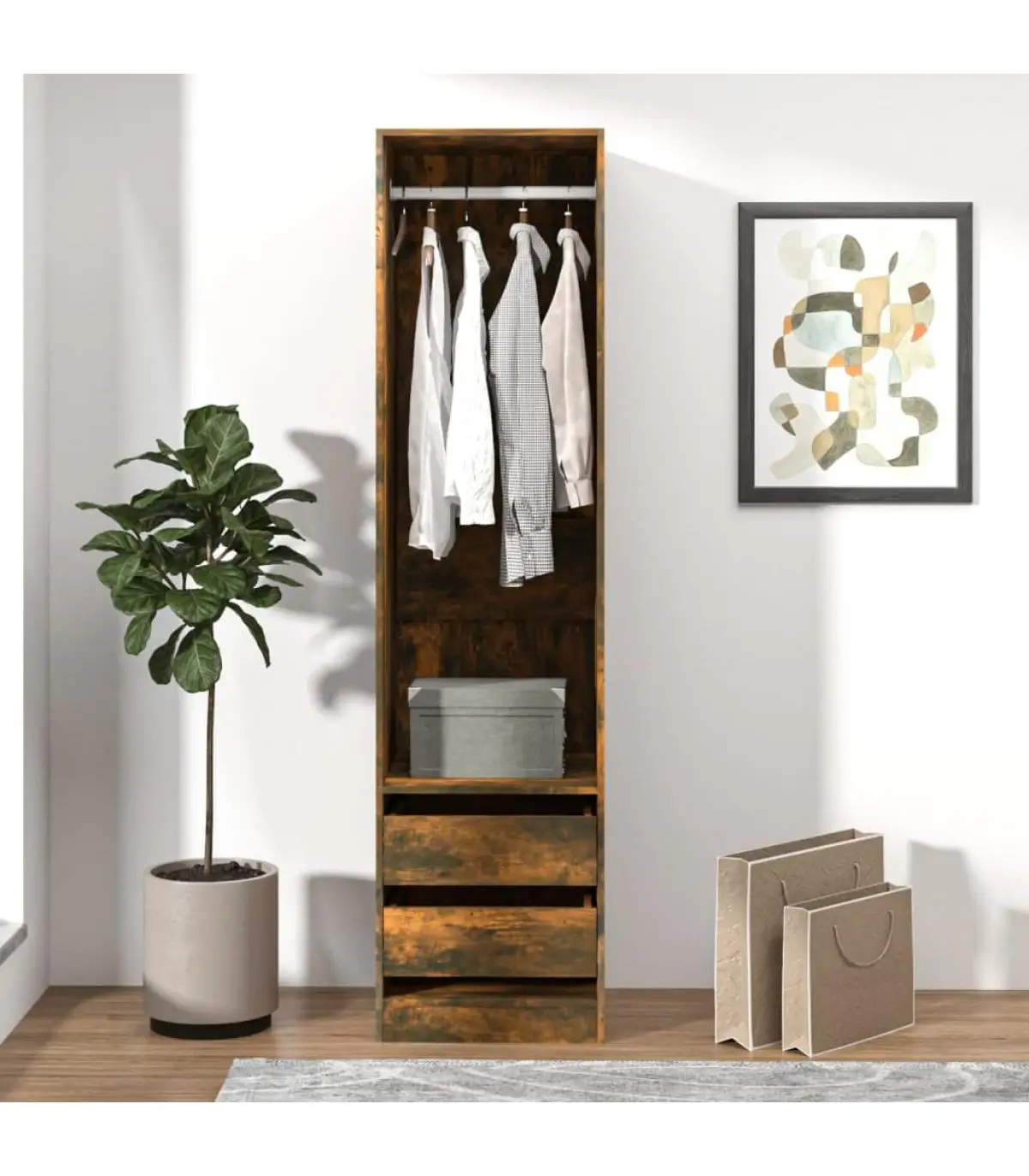 50x50x200 cm oak plywood closet wardrobes