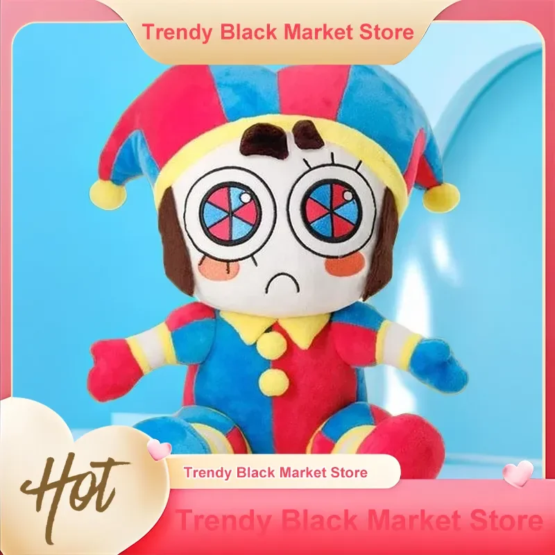 The Amazing Digital Circus Pomni Jester Clown Plush Toy Soft Stuffed Cartoon Doll Home Decor Throw Pillow For Adult Collection