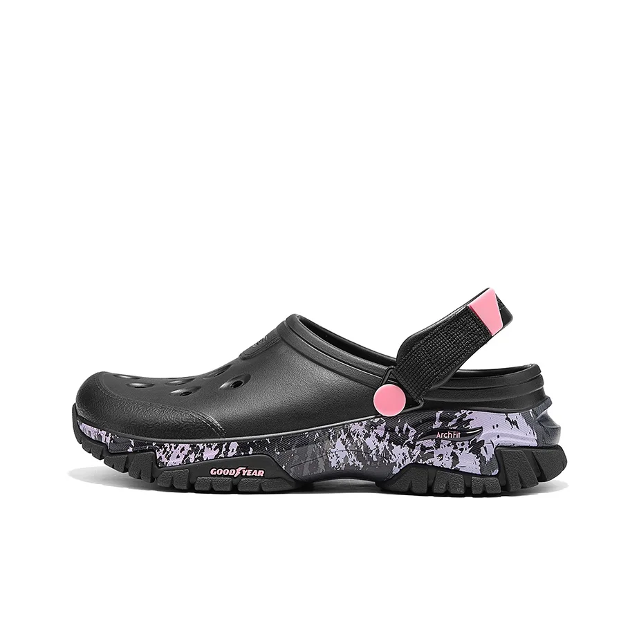 skechers-foamies-clogs-women's-black-pink-111716-bkpk