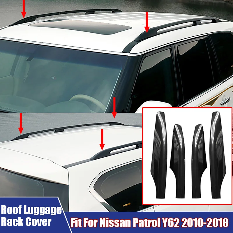 Car Accessories Roof Luggage Rack Cover Roof Rack Corner Protector Fit For Nissan Patrol Y62 2010 2011 2012 2013 2014 2015-2018