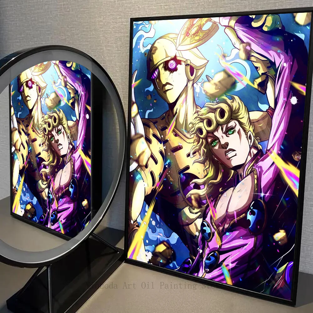 1 szt. Plakat JoJo Bizarre Adventure Anime samoprzylepna sztuka wodoodporna papierowa naklejka kawiarnia Bar dekoracja ścienna do pokoju