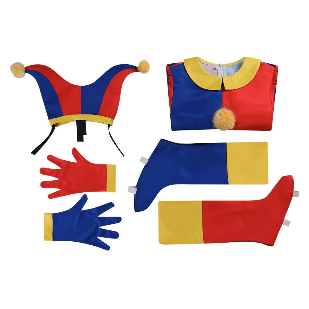 Numero magico Circo Costume Cosplay Pamni Clown Role-plang loween Costume di scena Abbigliamento etnico da donna Collezione primaverile