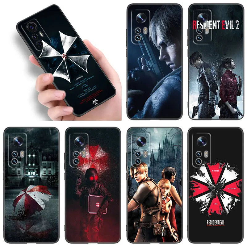 E-Evils Game R-Resident Black Phone Case For Xiaomi 10T 11 Lite 11T 12S 12X 13T 14 Pro A1 A2 POCO M3 M4 M6 X3 NFC X5 Pro F3 F5