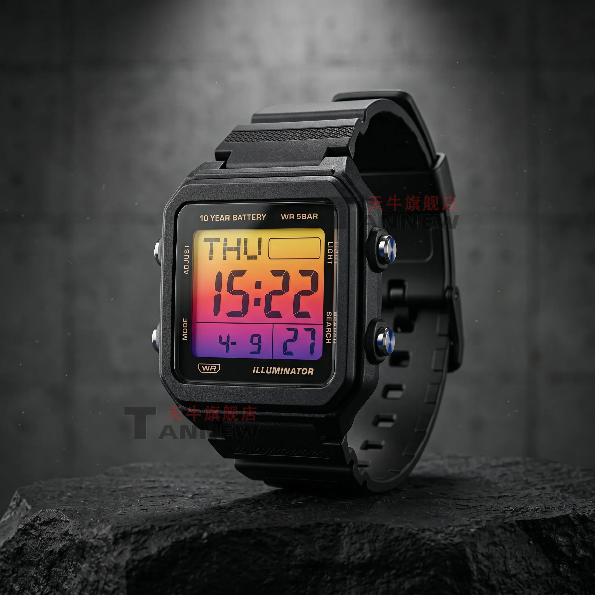 Color Display Film for Casio W-218H W-221H-1B/1A/8A DIY Screen Modification Overlay Sticker, High-Quality Watch Dial Upgrade Kit