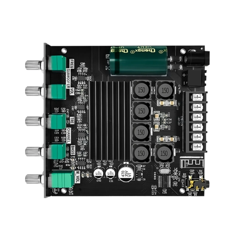 ZK-TB21 Bluetooth 5.0 서브우퍼 증폭기 보드 50W*2+100W 2.1 채널 전력 오디오 스테레오 베이스 앰프 TPA3116D2