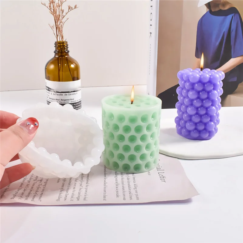 حامل شموع HRBAJ-DIY لصنع قالب شمع عطري مصنوع يدويًا من السيليكون