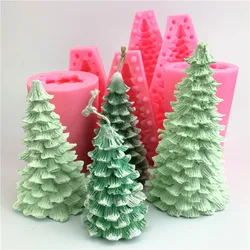 Nuovi strumenti per fondente candela per albero di natale stampo in Silicone stampo per albero di pino di cedro stampo per candela di natale stampo per torta fondente in Silicone 3d