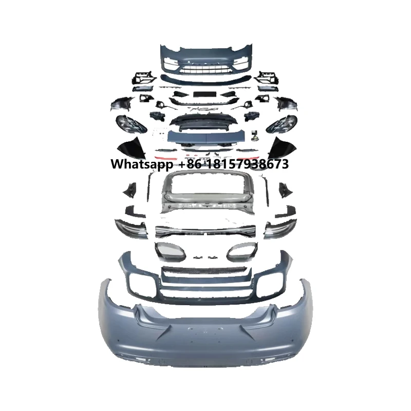

Facelift for Porsche Panamera 2010-2016 970 to 971 2017-2023 Turbo S Front Bumper + Rear Non-Destructive Kit