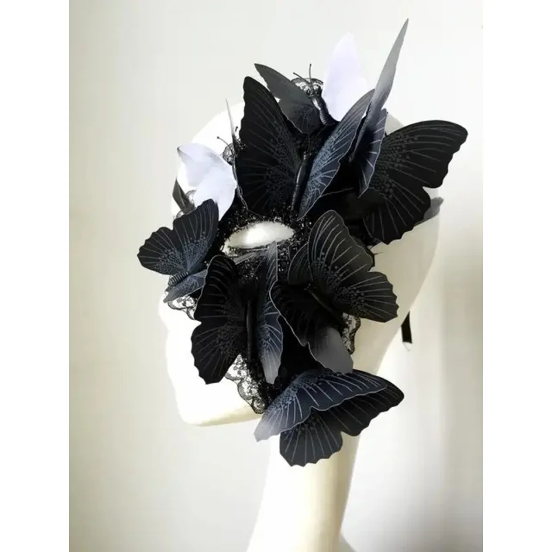 Female Half Face Cover Butterfly Mask Party Girl Cosplay Accessories Stage Model Catwalk Performance Makeup Props Masks