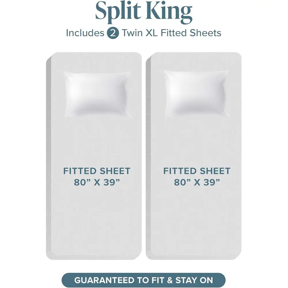 4 Twin XL itted Bottom Sheets 100% Cotton Velvet lannel - Extra Sot Heavyweight - Great or Adjustable Split King Beds - Deep ket