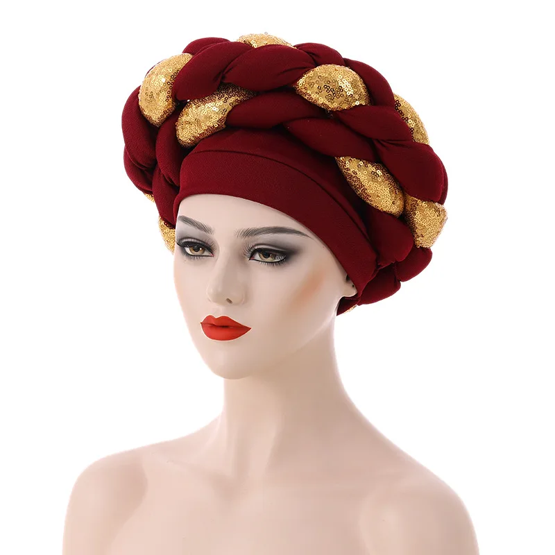 Ả Rập Bọc Hồi Giáo Khăn Hijabs Turbans Châu Phi Headtie Đầm Áo Ngực Nữ Đi Xếp Ly Bò Headwrap Phụ Kiện Tóc