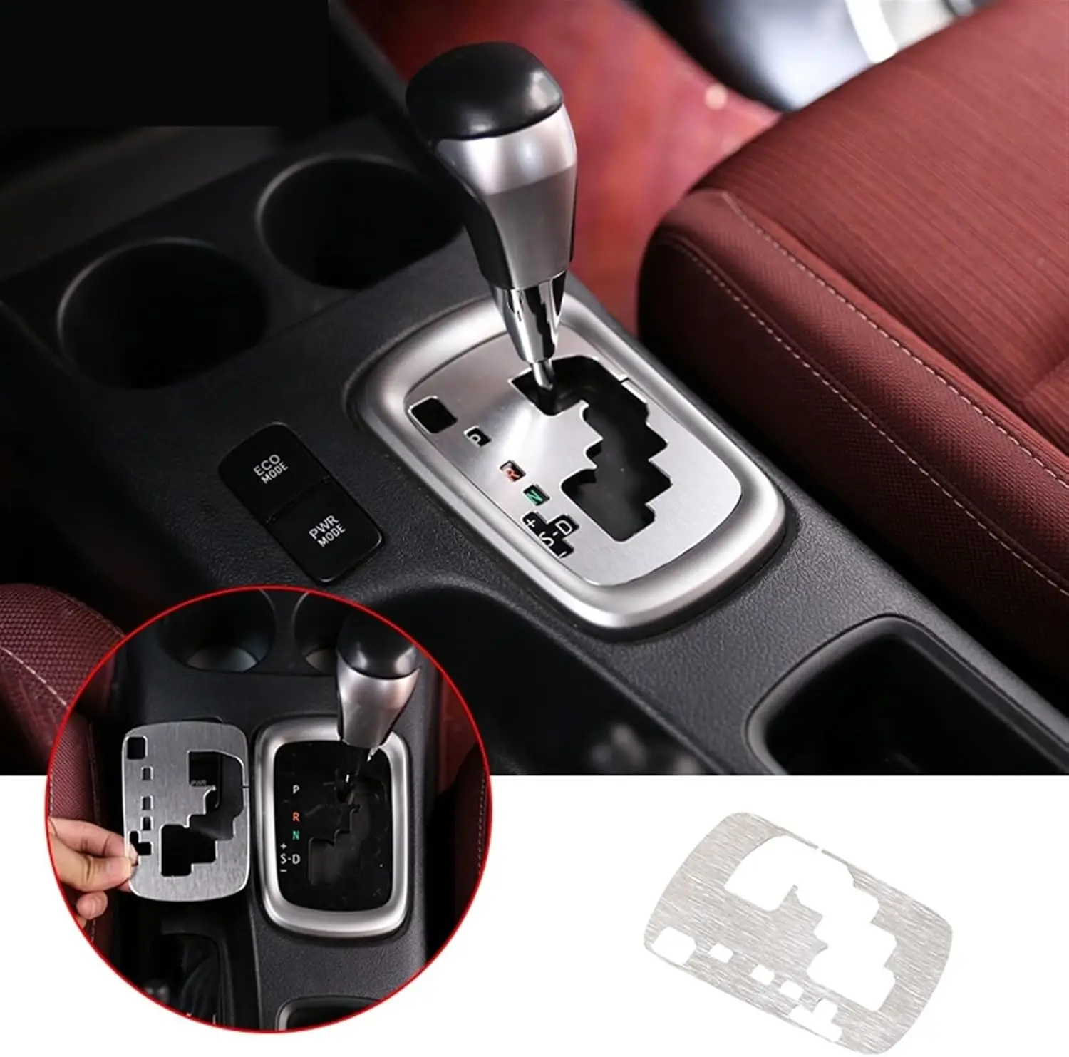 

Carbon Fiber Central Control Gear Shift Indicator Panel Trim For Toyota Hilux 2015-2024 Aluminum Gear Trim Interior Decorative