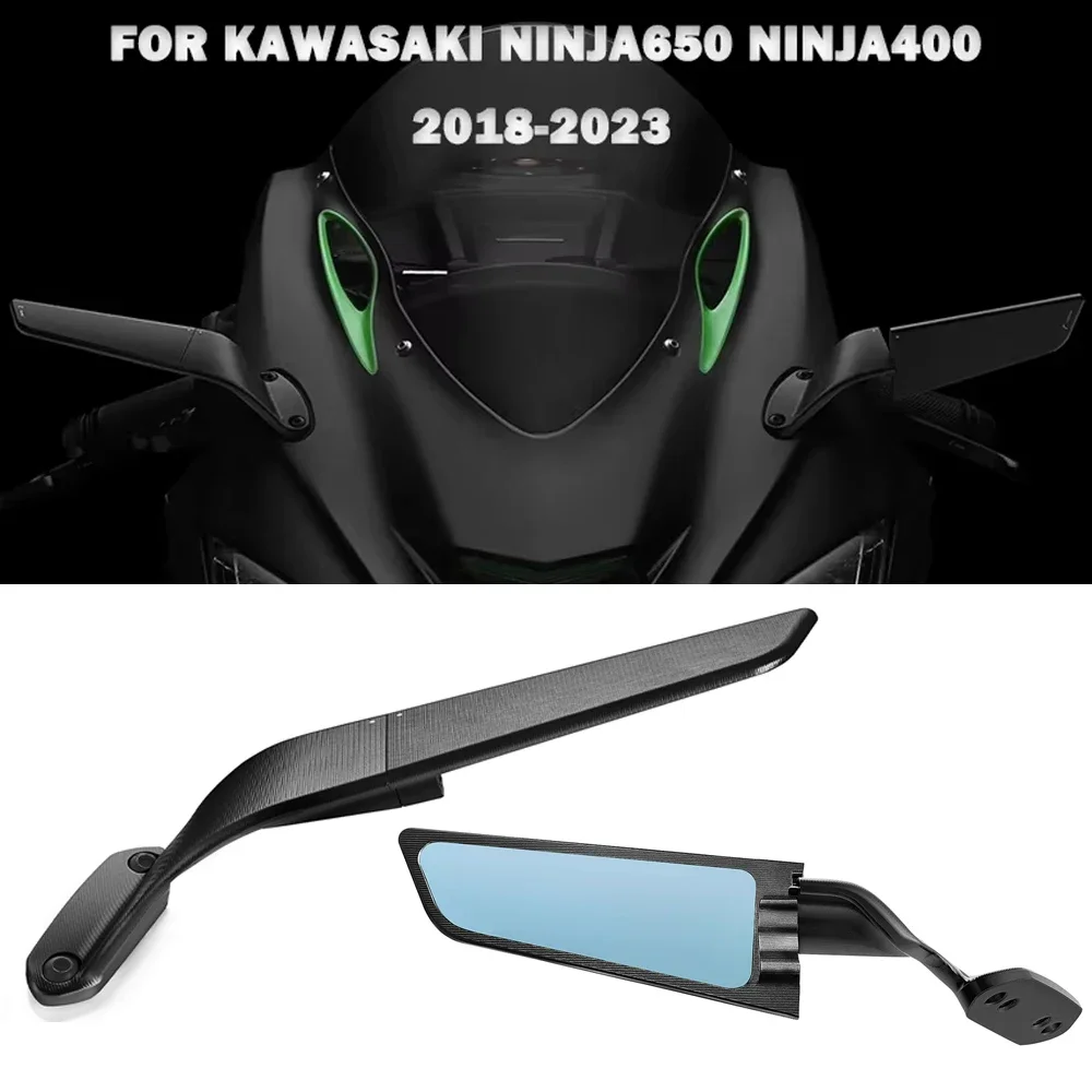 

Аксессуары Ninja 650 для Kawasaki Ninja 650 Ninja 400 2018-2023, зеркала для мотоцикла, регулируемые спортивные крылышки, алюминий