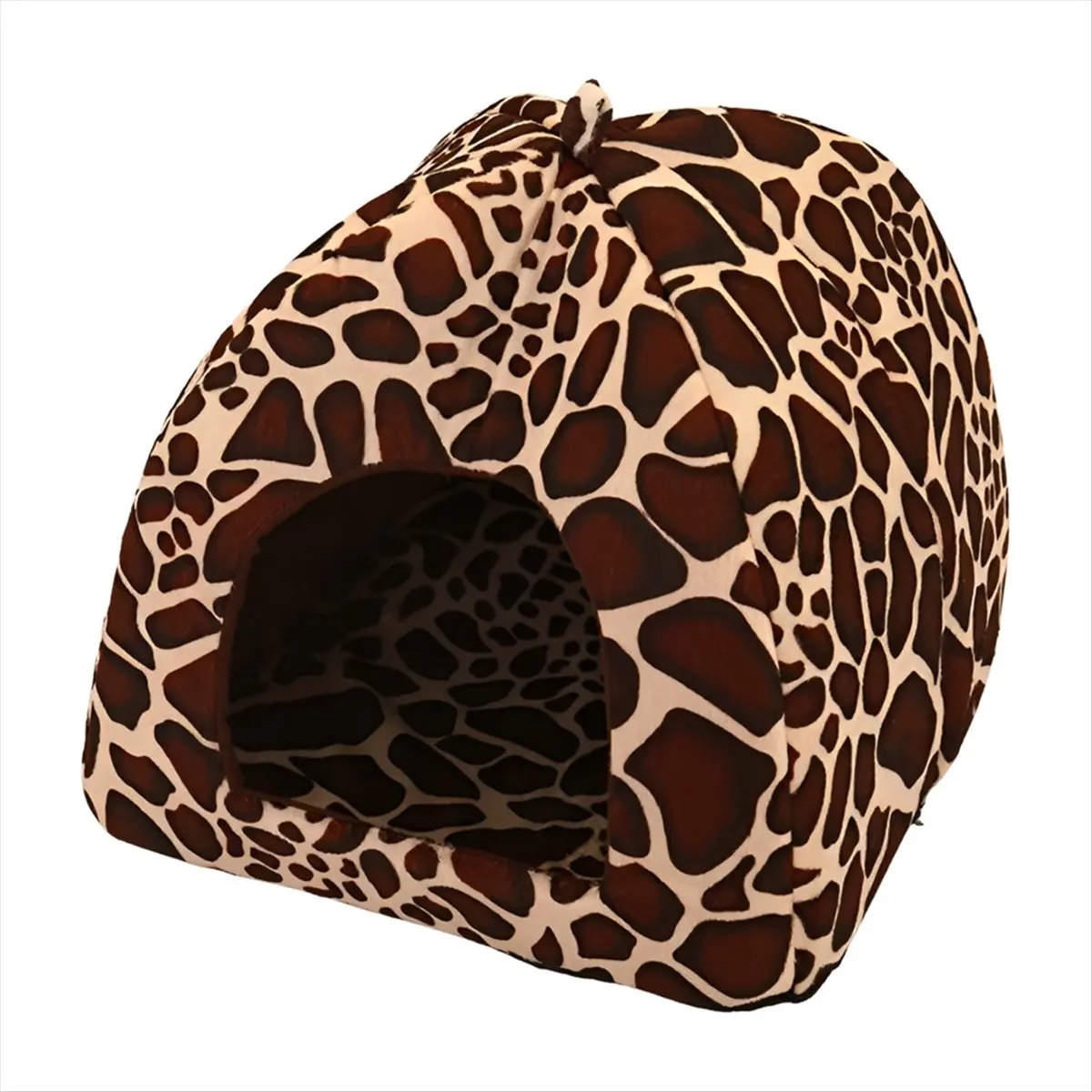 A72P Deer Pattern Pet Dog and Cat House Foldable Warm and Soft Winter Dog Bed Puppy Dog House Kennel Nest Pet Supplies A