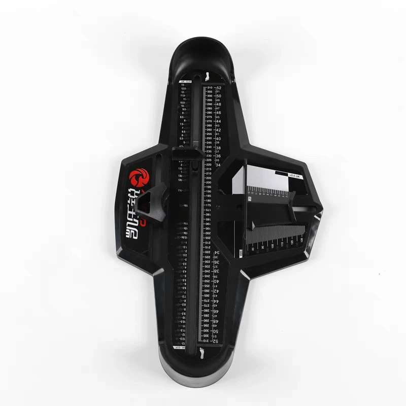 جهاز قياس القدم وجهاز أدوات قياس حجم الحذاء، مقاس أمريكي (أزرق، أسود)