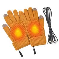 Winter Thermal Warm Gloves Screen Touch Electric Heated Gloves With Built In Heating Sheet USB Charging Gloves for Outdoor Sport