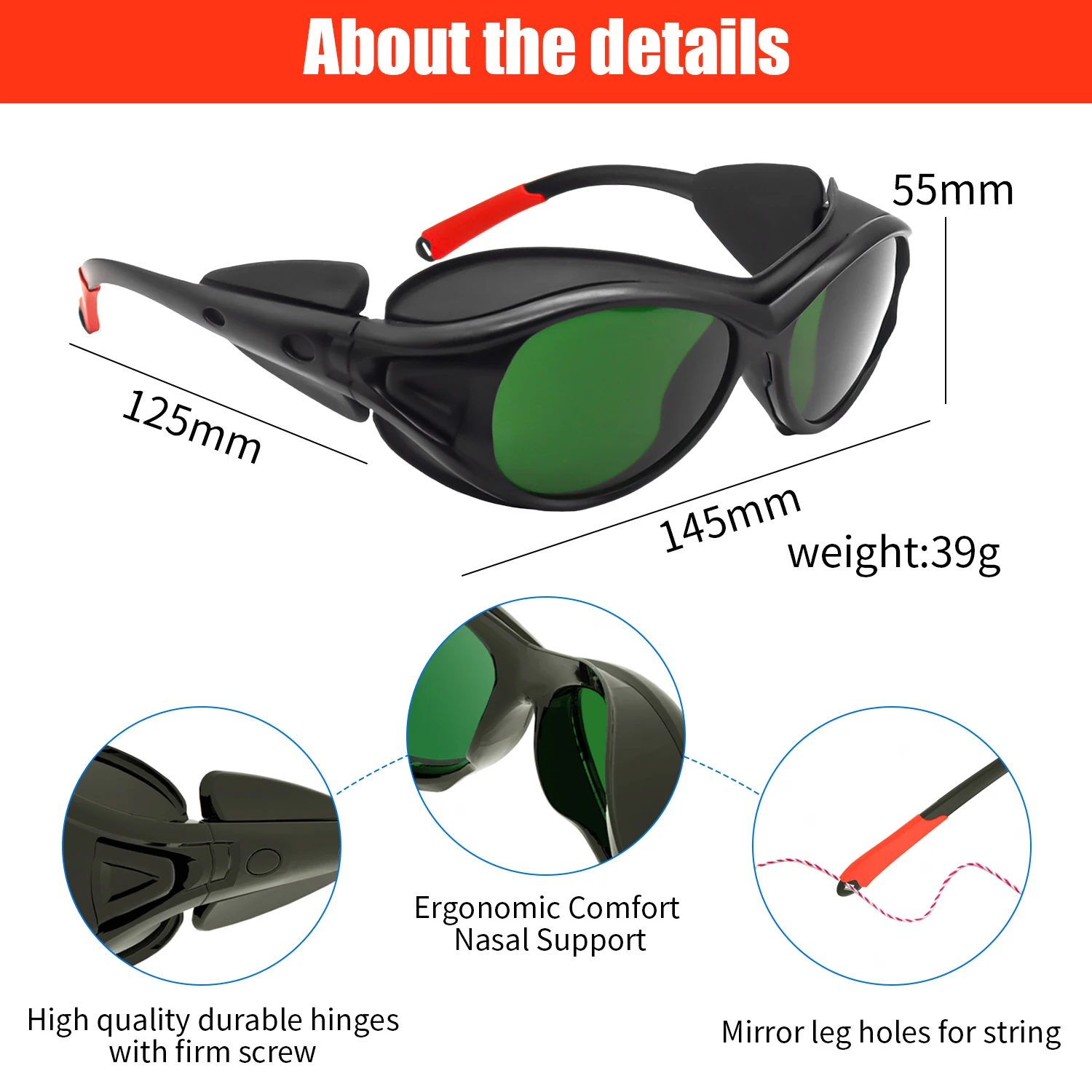 Óculos de laser od7 450 10600 óculos de laser co2 proteção para os olhos óculos de proteção a laser óculos de proteção