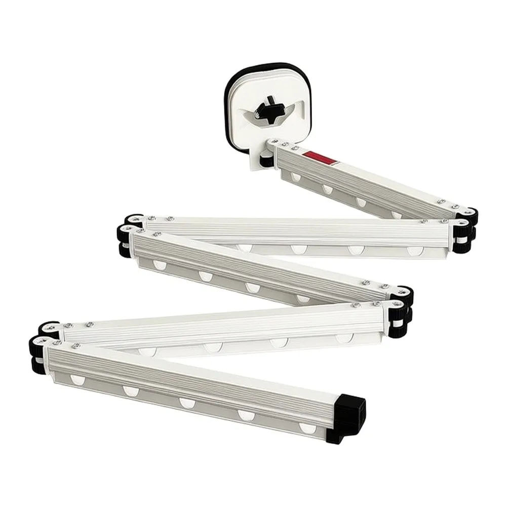 Portable Shower Divider Suction Shower Rod For Temporary Shower Area White Waterproof Construction 4 Fold Design