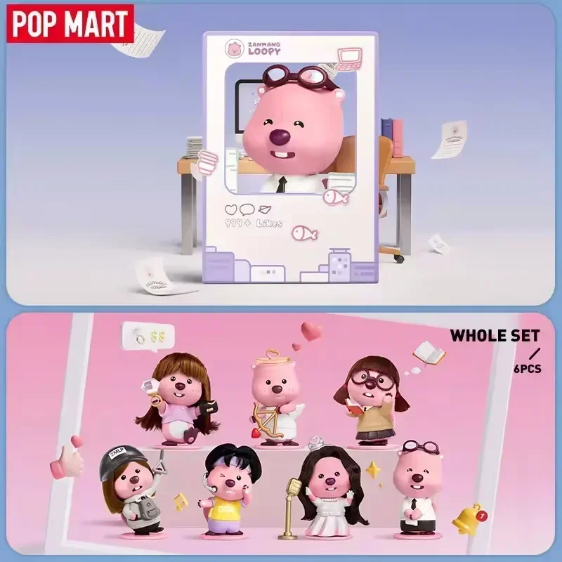 

POP MART ZANMANG LOOPY Moments Series слепая коробка Guess Bag Mystery Box игрушки куклы милые аниме фигурки настольные украшения подарок