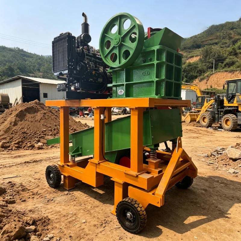

Hot Sale PE150X250 Small Mobile Jaw Crushing And Screening Machine Is Used For Stone Crushing And Screening Concrete Jaw Crusher
