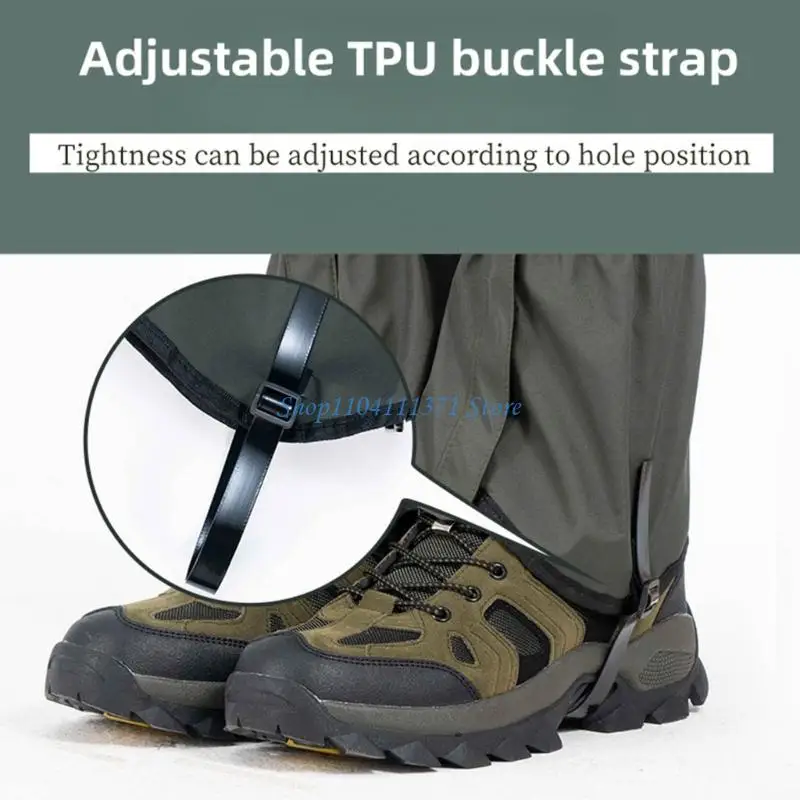 Guêtres jambe imperméables P9FC, guêtres réglables pour bottes neige, couvre-chaussures chauffantes pour randonnée,