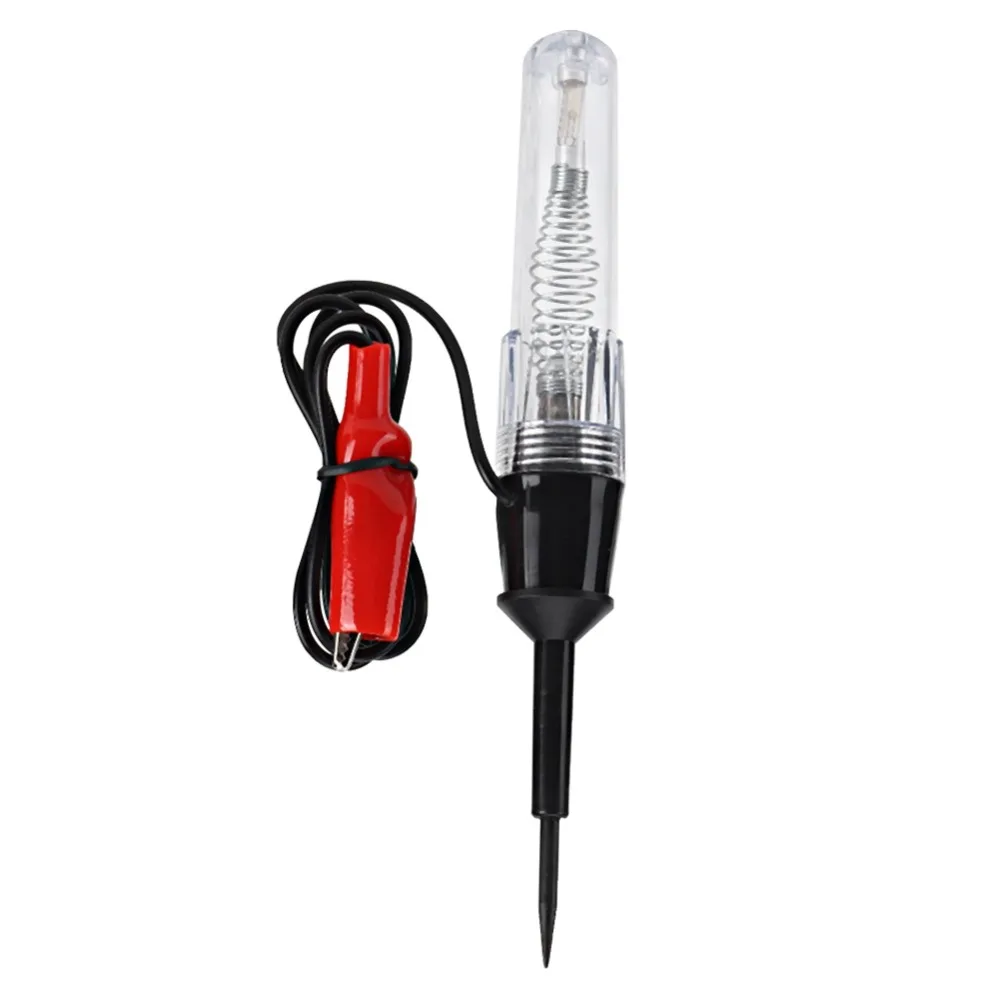 6-12V Voltage Voltage Tester Pen Metal Probe Transparent Handle Car Electrical Tester Universal Spark Plug Tester