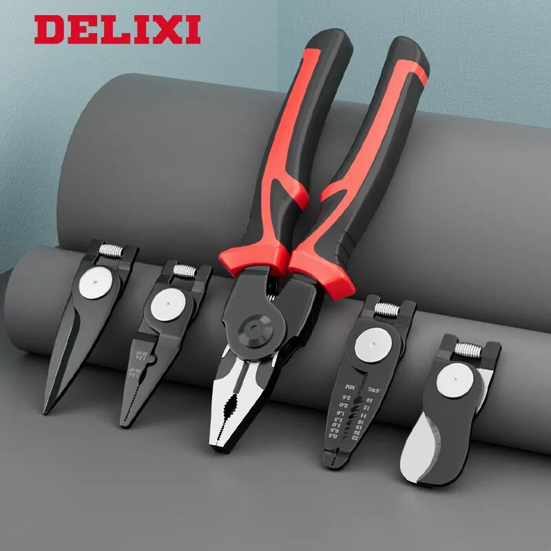 Multifunctional Replaceable Electrician Pliers Wire Stripping Pliers Wire Cutting Needle Nosed Pliers Special Tools Electricians