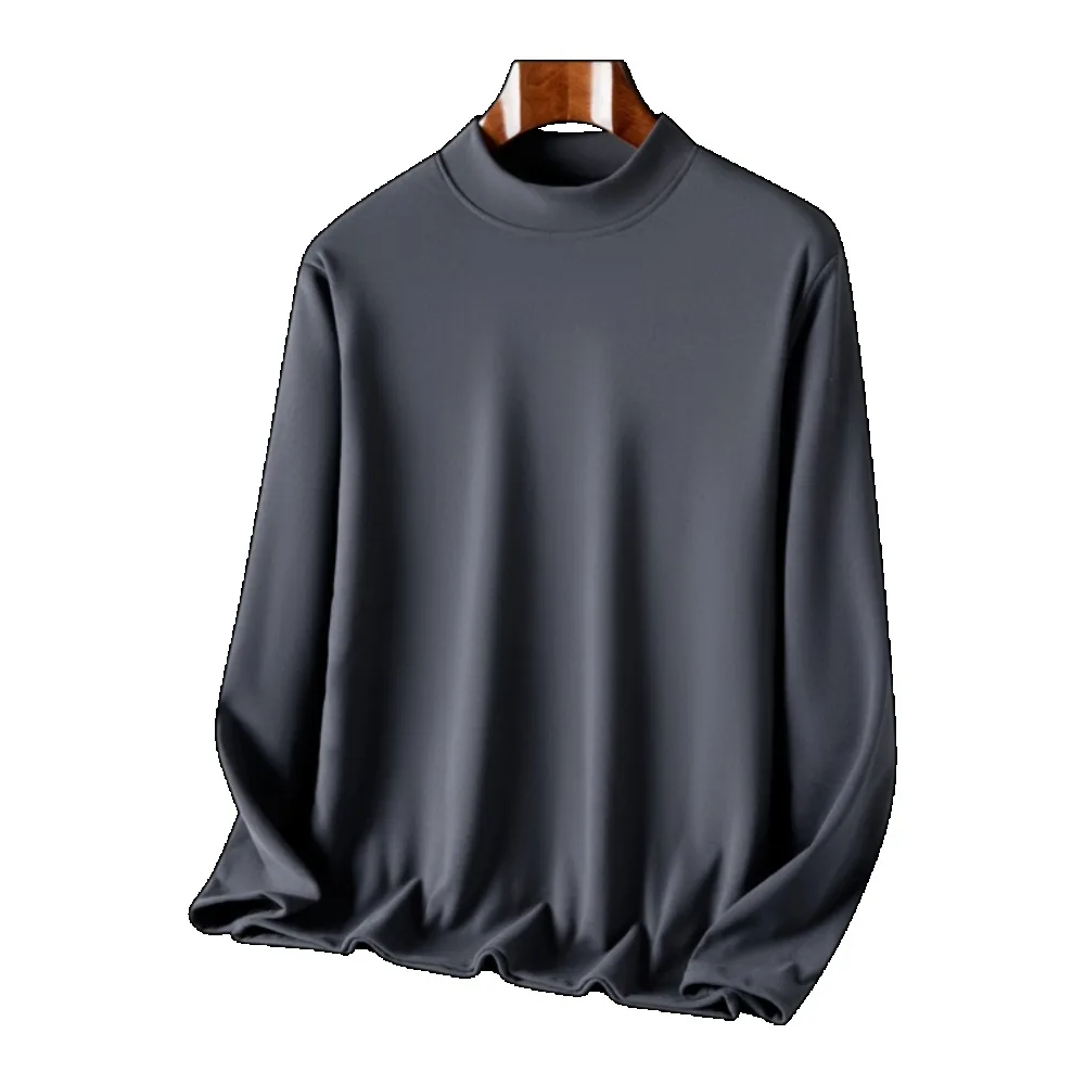 Double Sided Velvet Heating Velvet Base Shirt  Men's Autumn and Winter  Warm Hoodie Sweatershirt Tops