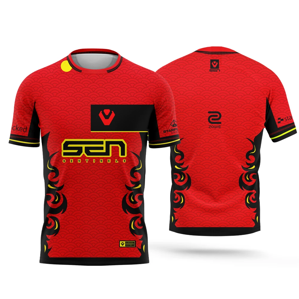 Новинка 2025 Sentinels Team Gaming Lovers VALORANT Esports Team Джерси Мужской и женский летний повседневный топ