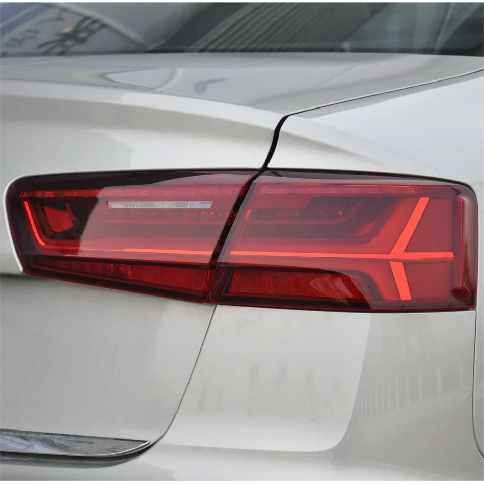 For Audi A6 A6L C7PA 2016 2017 2018 Car Internal Spare Parts Replacement Car Lights Shell Brake Light Car Taillight Lens Cover