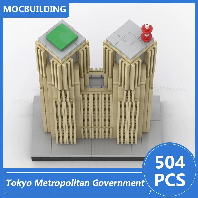 1:2000 Tokyo Metropolitan Government Building MOC Stacking Blocks DIY Assemble Bricks Architecture Display Toys Gifts 504PCS