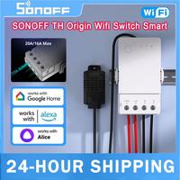 SONOFF TH Origin Wifi Switch Smart Home Controller Temperature Humidity Monitor Switch 16/20A Max Sensor DIY Smart Thermostatic