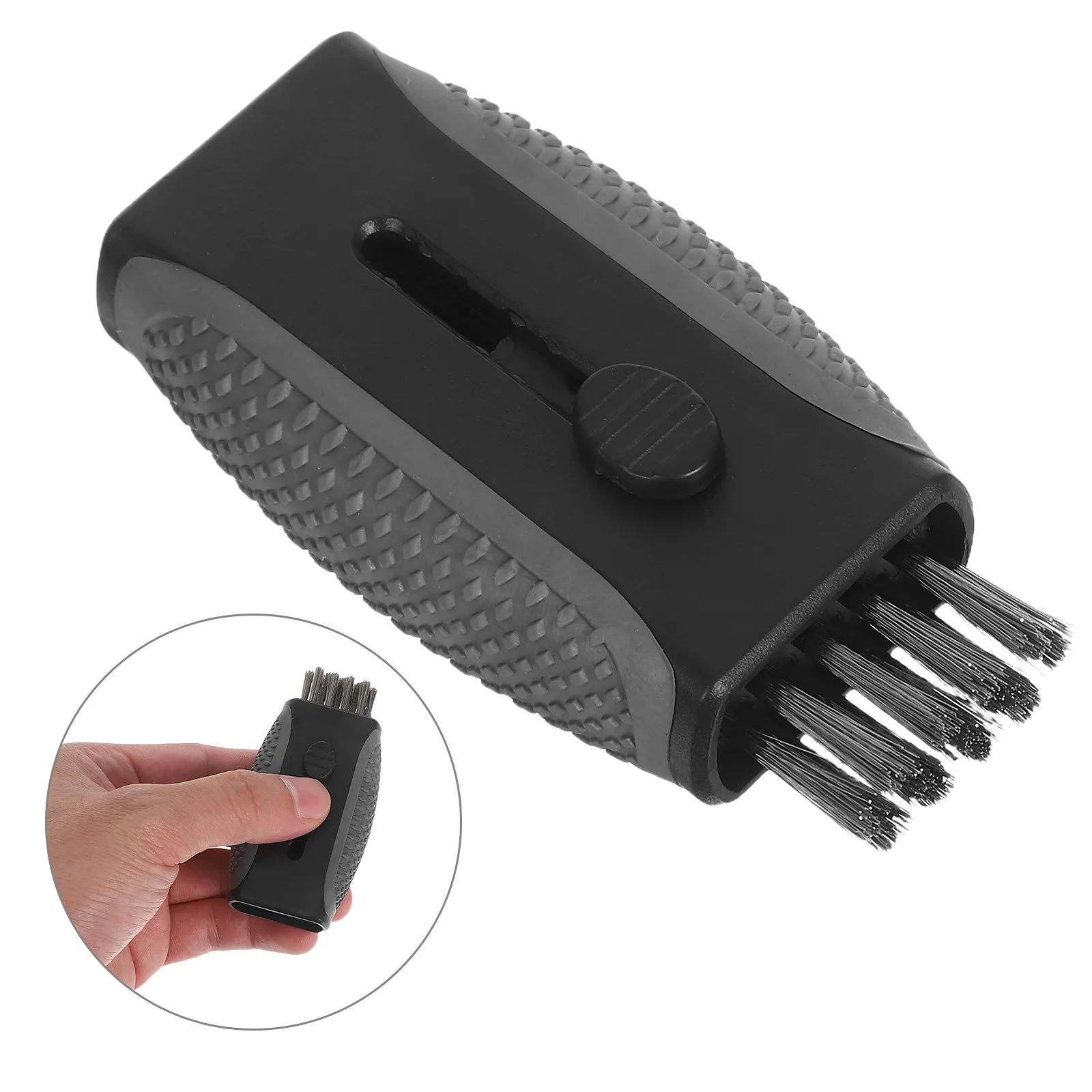 

Stainless Steel Bristle Golf Brush Retractable Double Head Cleaner for Club Grooves Irons Drivers Portable Golfing Tool Outdoor