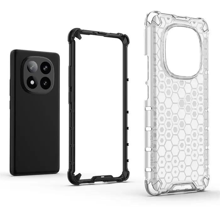Прозрачный противоударный чехол Honeycomb для Xiaomi POCO M8 Pro·Redmi Note15 Pro 4G/5G, гибридный прозрачный чехол из ТПУ с защитой от падений