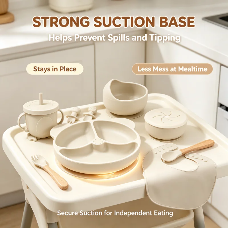 Plate Suction Toddler - Set Peralatan Makan Anak dari Silikon