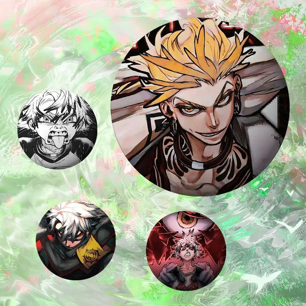 Japanese Anime Manga G-Gachiakuta Badges Peripheral Lapel Pins Tinplate Round Brooch For Shoulder Bag Accessories Souvenir Gifts