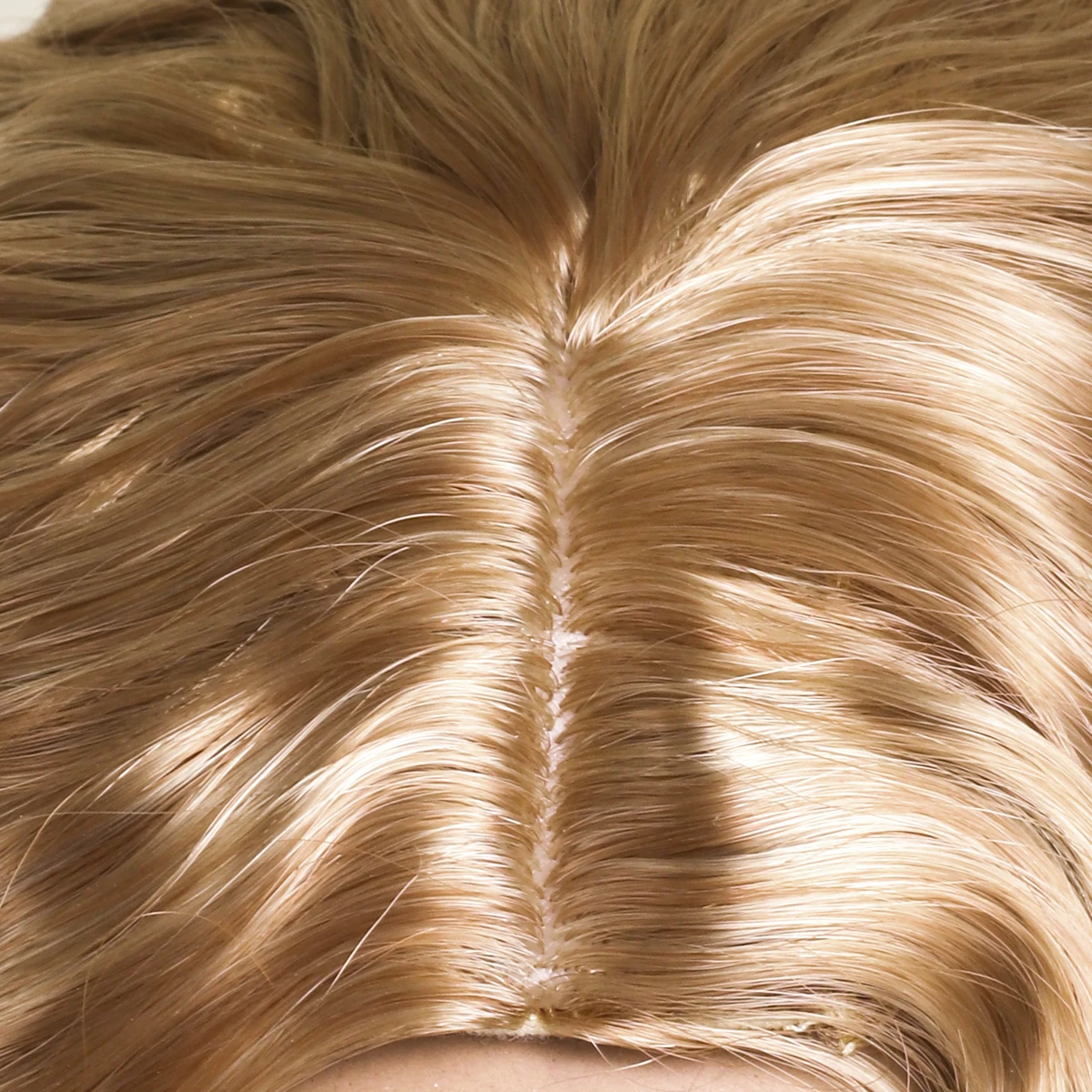 Perruque Synthétique Bouclée de 26 Pouces pour Femme, Longue, Fendue au Centre de 2006 Sans leur, Dorée, pour un Usage Quotidien