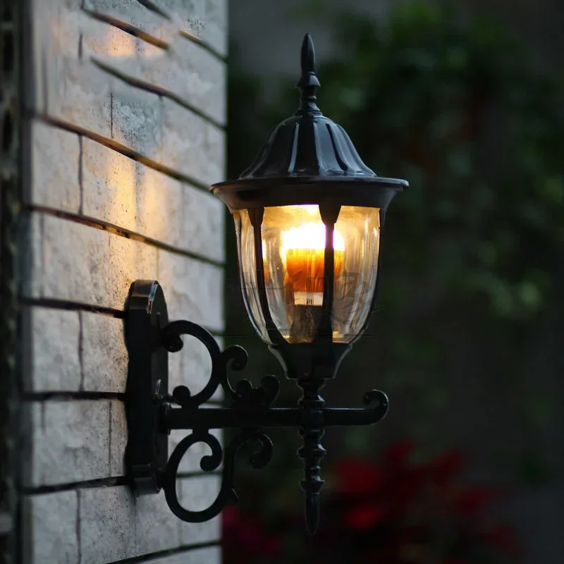 Warm White Outdoor Wall Lamp Mount Balcony Led Porch Light Vintage Europe Style Waterproof Led Garden Lights Black/Bronze