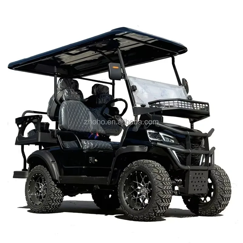 3-4 Seater Off Road Electric Golf Cart, CE Approved, Lithium Battery, Metal & Plastic Body, Max 90km Driving Range