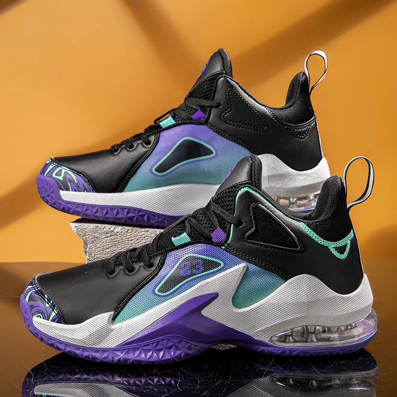 

Basketball Shoes for Men 2025 New Summer Mesh Breathable Non-Slip Shock-Absorbing Sports Shoes Student Professional Training Sne
