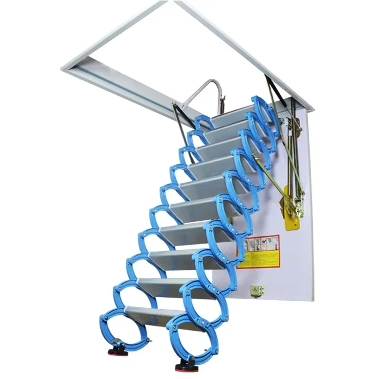 Fully Automatic Loft Telescopic Ladder Two In One Electric Loft Ladder Remote And Manual Operation