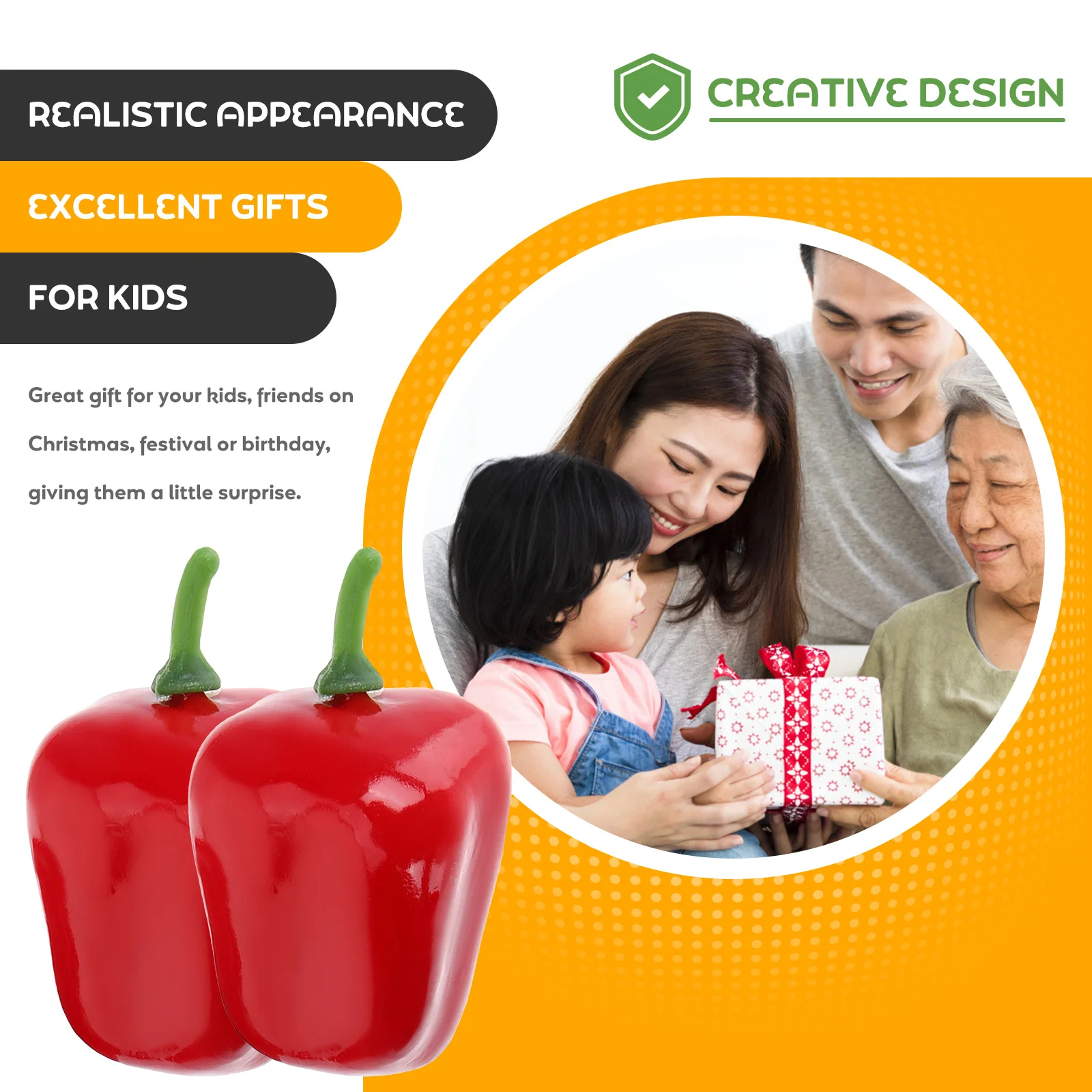 

Alipis 20pcs Fake Chili Peppers Vegetables Kids Toys Foam Pretend Play Preschool Learning Set for Toddlers Green Pepper