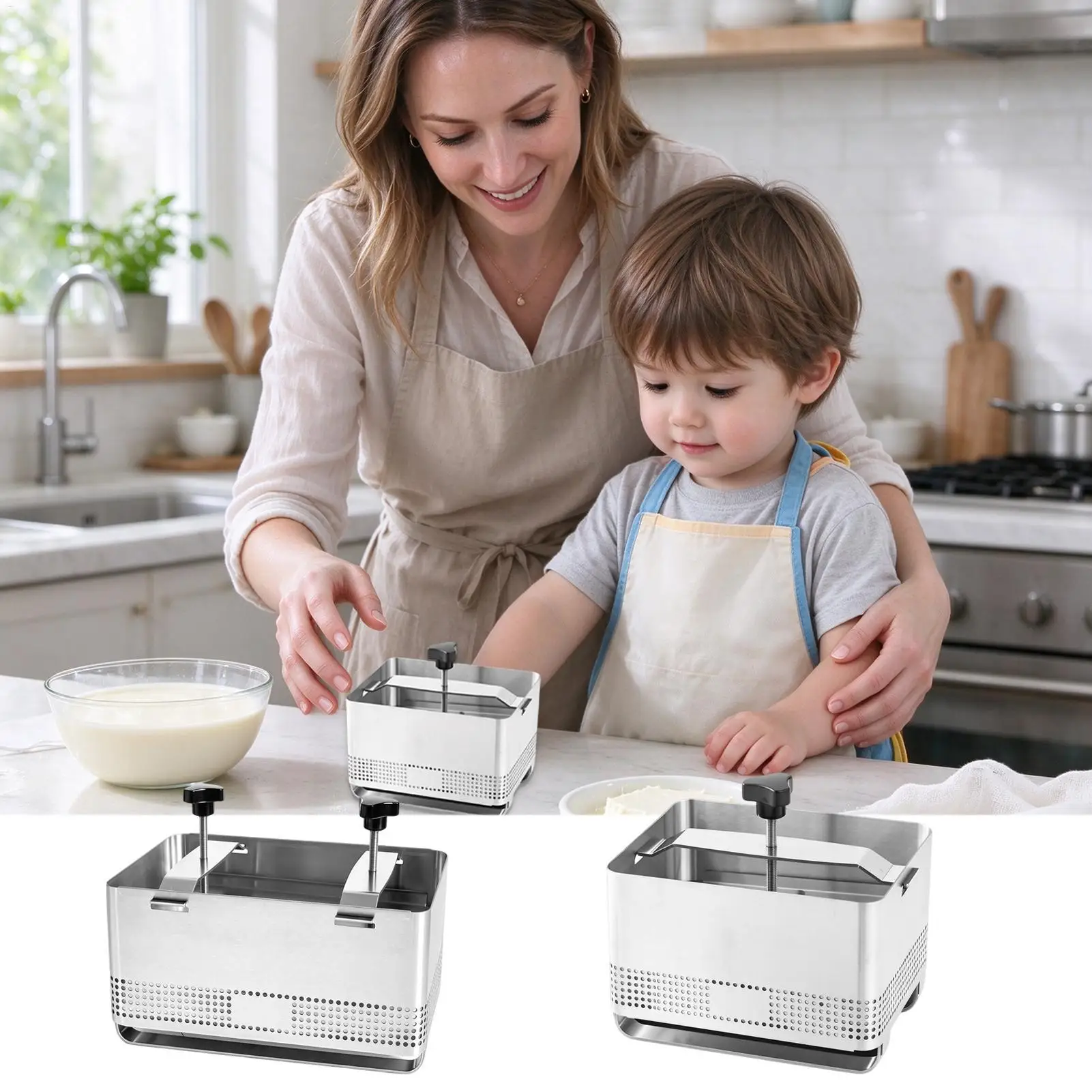 Bean Curd Press Box DIY Soy Products Cheese Homemade Mould Bean Curd Mold And Press For Adult Professional Chef Beginner Home