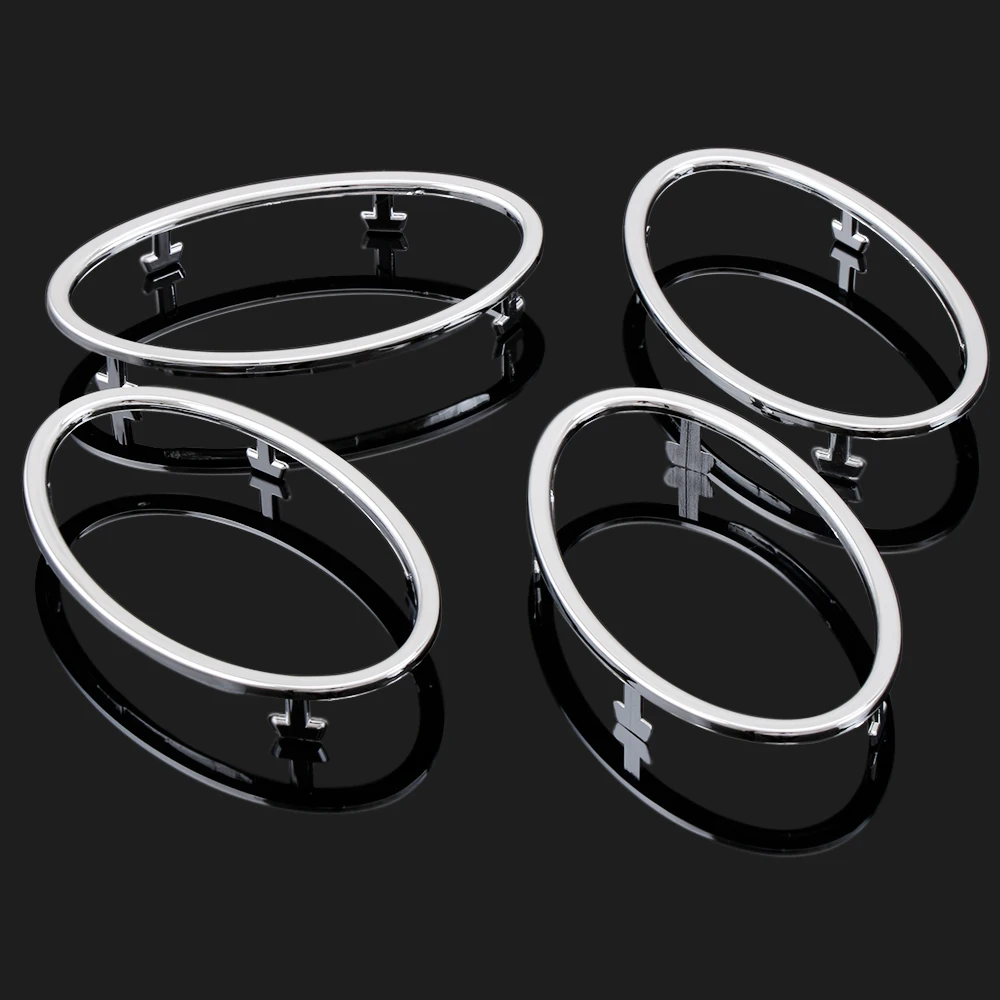 4PCS For Ford Focus 2 2005-2013 air conditioning ABS chrome trim outlet decoration circle ring auto accessories