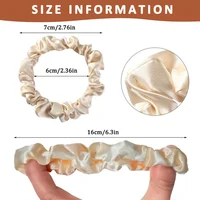 Fashion 3PCS/Set Satin Silky Scrunchies Hair Rope Luxury Solid Color Elastic Hair Bands Women Hair Accessories Headwear - Image 6
