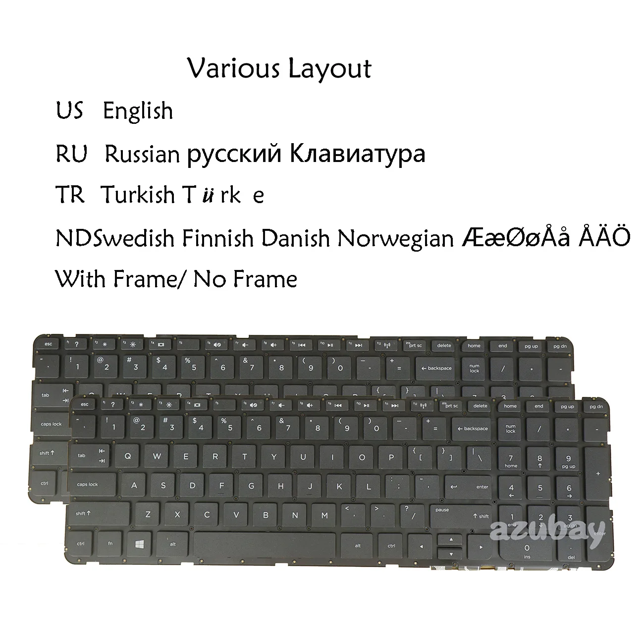 Keyboard for HP Pavilion 17-e 17-e000 17z-e000 17z-e100 720670 725365 -001 US Russian Turkish Swedish Finnish Danish Norwegian