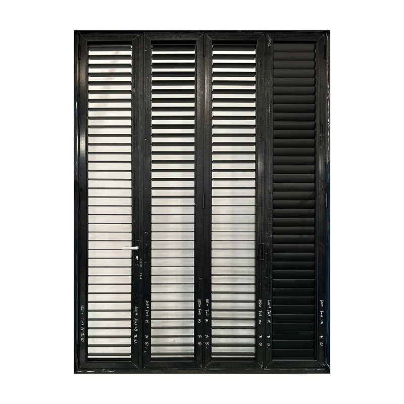 Aluminum alloy folding louver door, shading and sunshade louver partition door