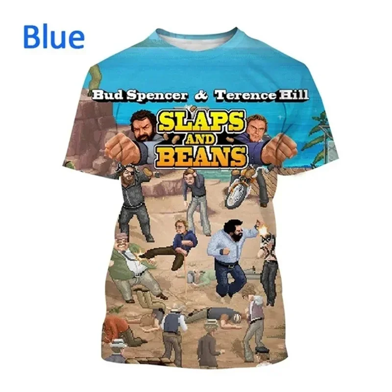 Bud Spencer Terence Hill Graphic T-Shirt Men\'S Game T-Shirt Women\'S Clothing Harajuku Fashion Street Clothing 3Dt T Shirt Top