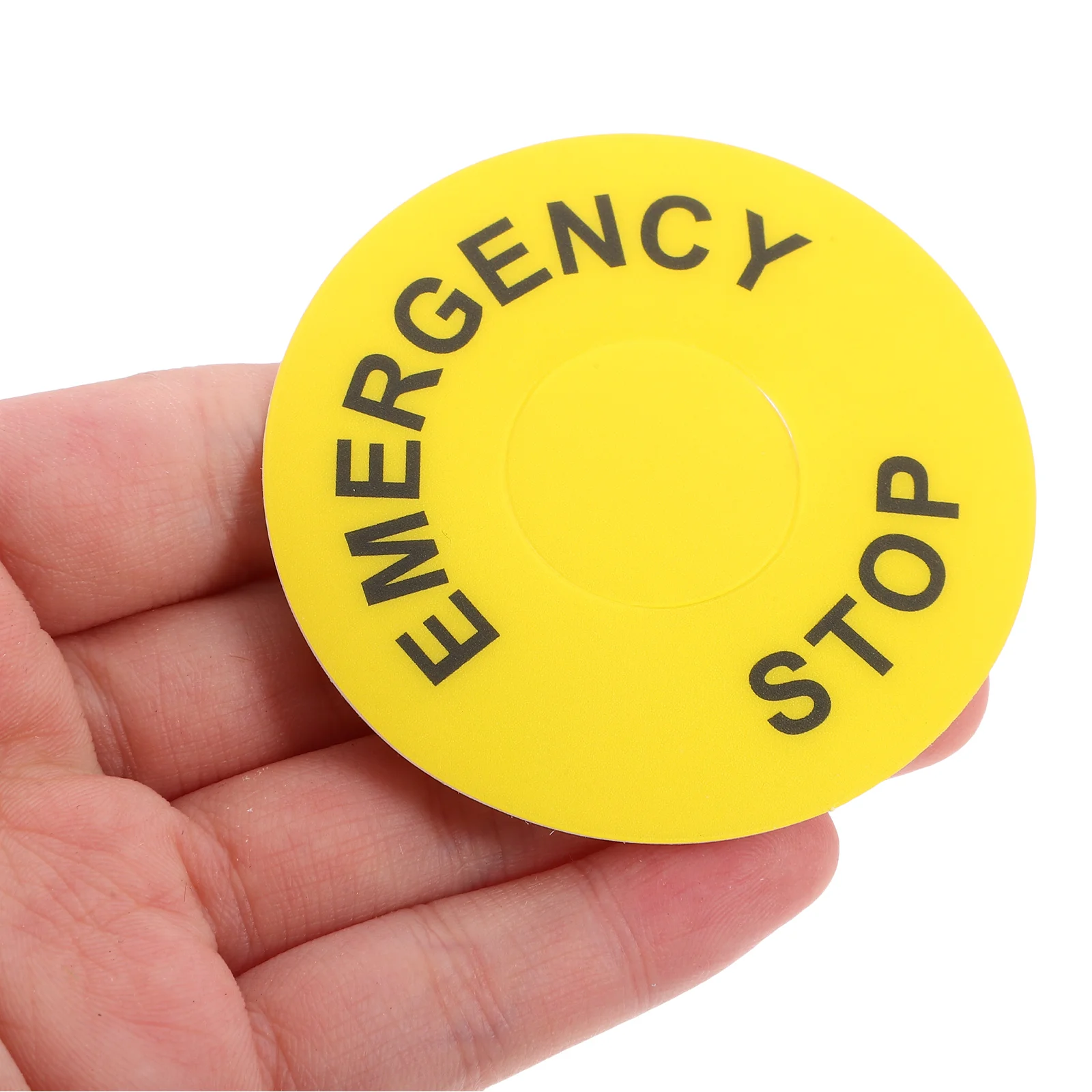 6 Pcs Emergency Stop Button Label Sign Labels Caution Sticker Warning Light Frame Logo Stickers Decals Electric Safety