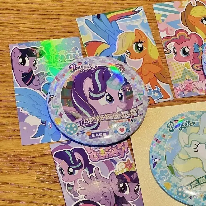 My Little Pony Kawaii Anime Rainbow Dash Starlight Glimmer Lovely Badge Cute Cartoon Fluttershy Rarity Decorations Girls Gifts